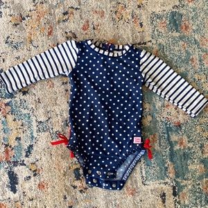RuffleButts Swim Suit Rash Guard